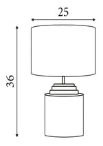 Searchlight Electric Zara Table Lamp - Cement Base & Fabric Shade 9260GY