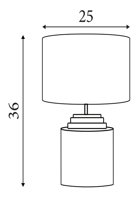 Searchlight Electric Zara Table Lamp - Cement Base & Fabric Shade 9260GY