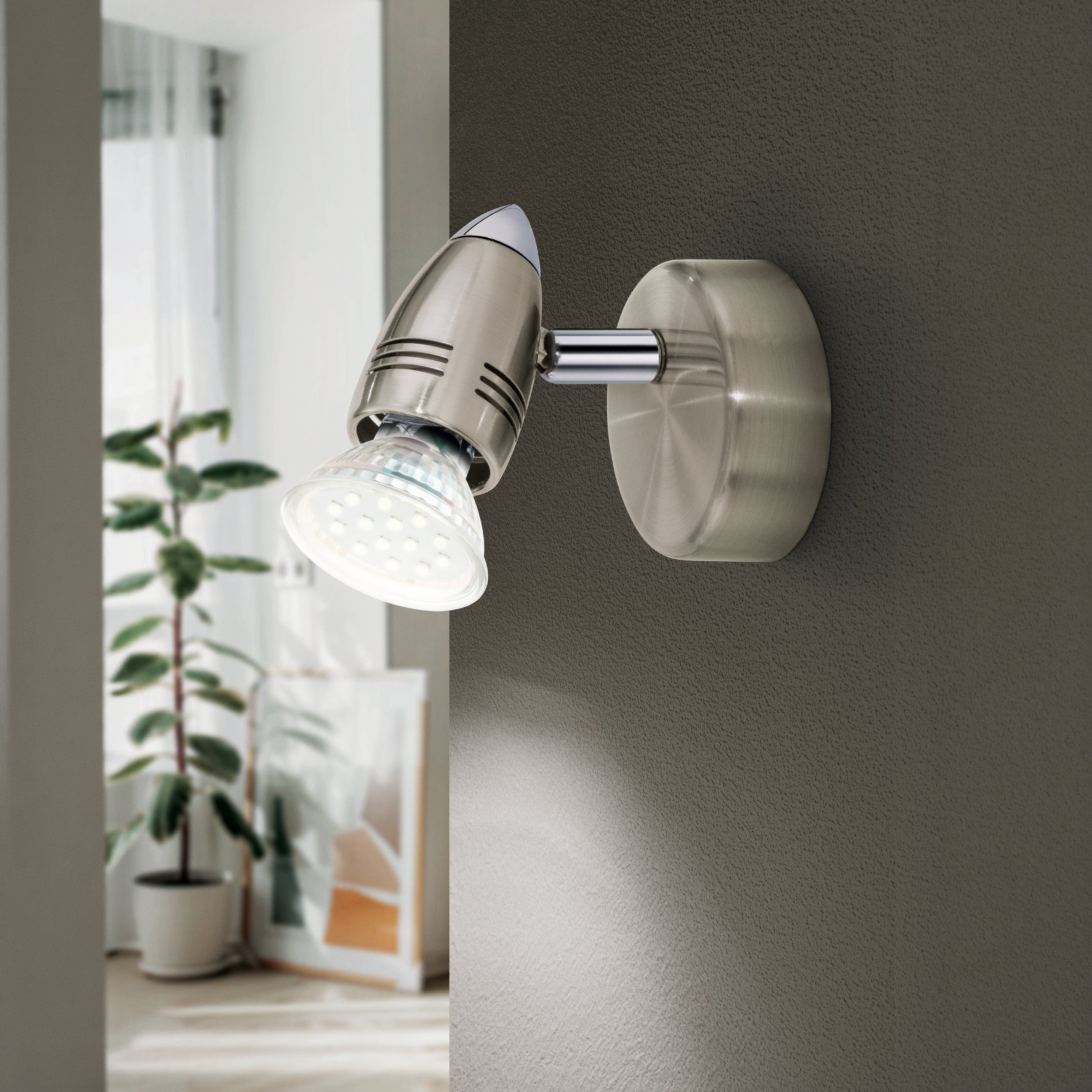 Eglo EU POZUETA?1 Pendant Light – Brushed Brass, E27, Slim Modern Design, Indoor Ceiling Lighting