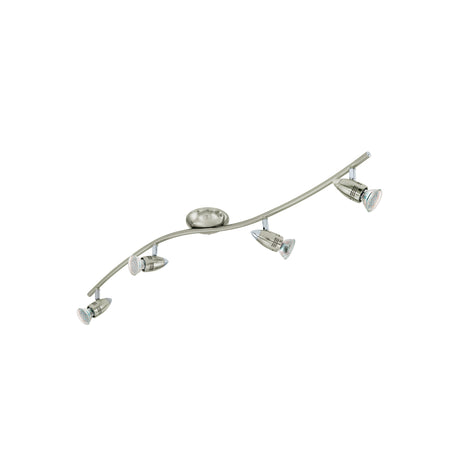 Eglo EU Magnum-LED Satin Nickel & Chrome Classic 4-Light Spotlight