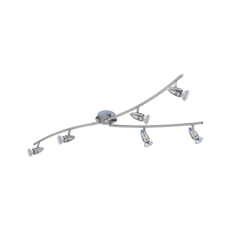 Eglo EU Magnum-LED Satin Nickel & Chrome Classic 6-Light Spotlight