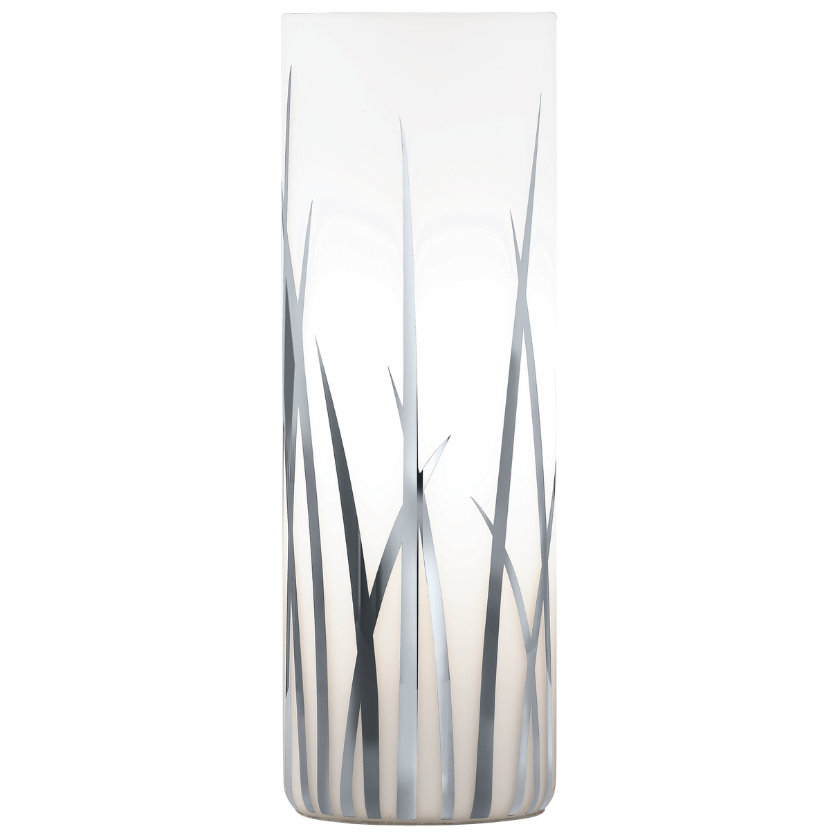 Eglo EU RIVATO Table Lamp – White Glass with Chrome Detail, E27, Inline Switch, Indoor Lighting