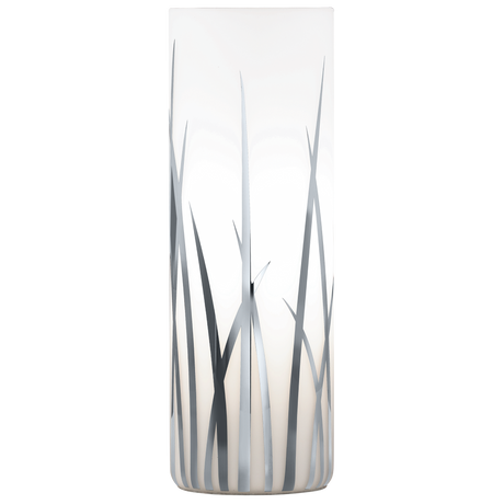 Eglo EU RIVATO Table Lamp – White Glass with Chrome Detail, E27, Inline Switch, Indoor Lighting