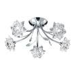 Bellis 5Lt Semi-Flush - Chrome & Clear Glass