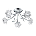 Bellis 5Lt Semi-Flush - Chrome & Clear Glass