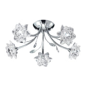Bellis 5Lt Semi-Flush - Chrome & Clear Glass