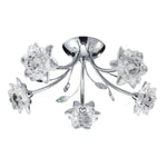 Searchlight Electric Bellis 5Lt Semi-Flush - Chrome & Clear Glass 9285-5CC