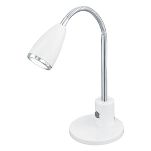 Eglo EU FOX Table Lamp – White & Chrome Steel, Adjustable Desk Light, GU10 LED, Indoor Lighting
