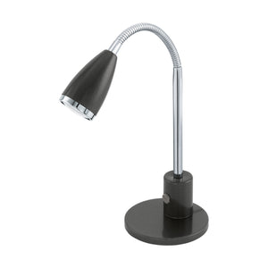 Eglo EU FOX Table Lamp – Anthracite & Chrome Steel, Adjustable Desk Light, GU10 LED, Indoor Lighting