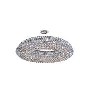 Vesuvius 10Lt Pendant - Chrome Metal & Clear Crystal