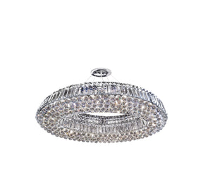 Vesuvius 10Lt Pendant - Chrome Metal & Clear Crystal
