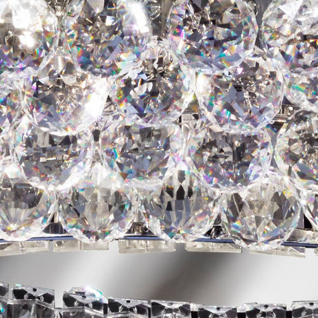 Searchlight Electric Vesuvius 10Lt Pendant - Chrome Metal & Clear Crystal 9291CC