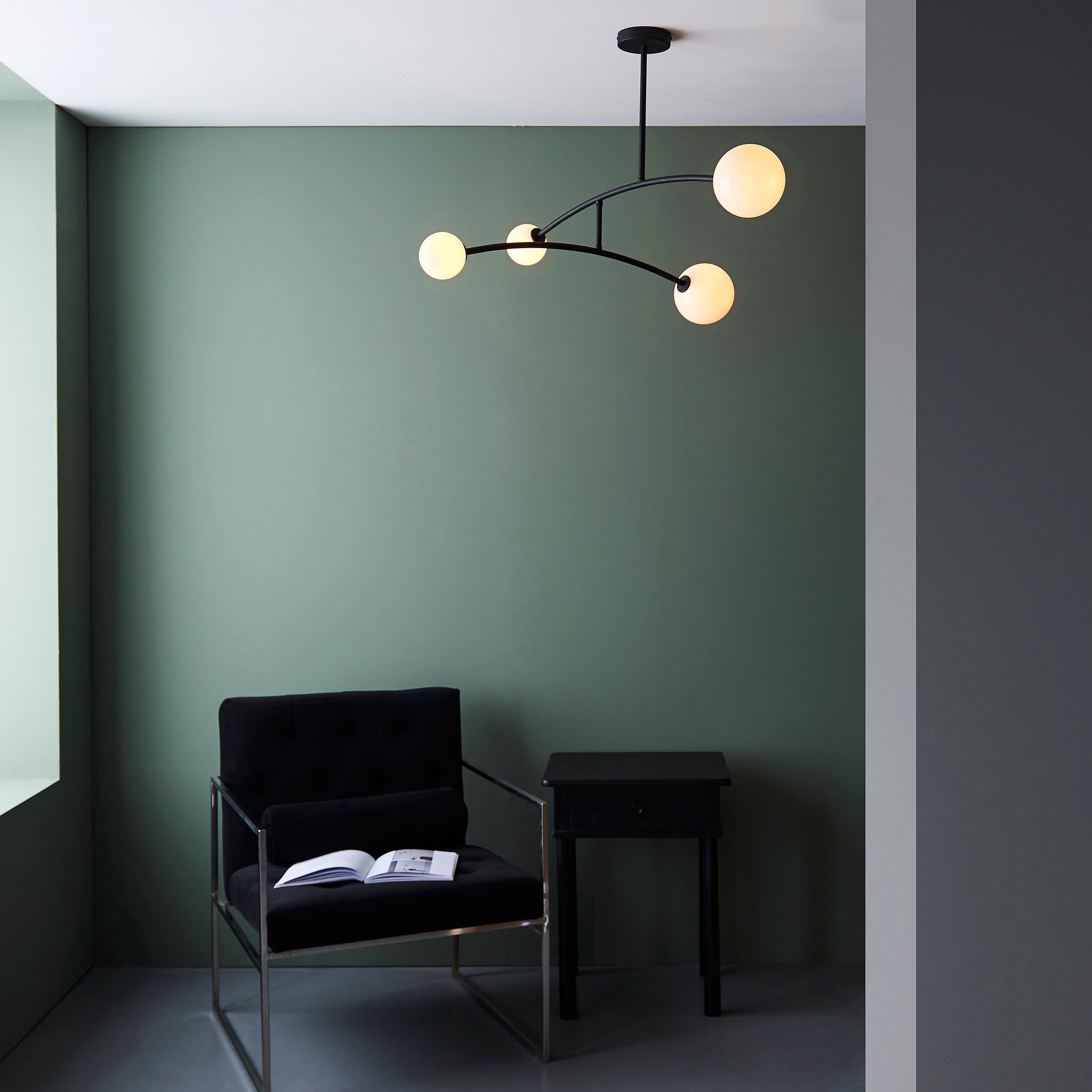 Endon Lighting Balance 92940 Balance 4 Light Semi Flush Light Fitting