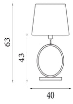 Searchlight Electric Elegant Table Lamp - Bronze Metal With White Shade 93102WH