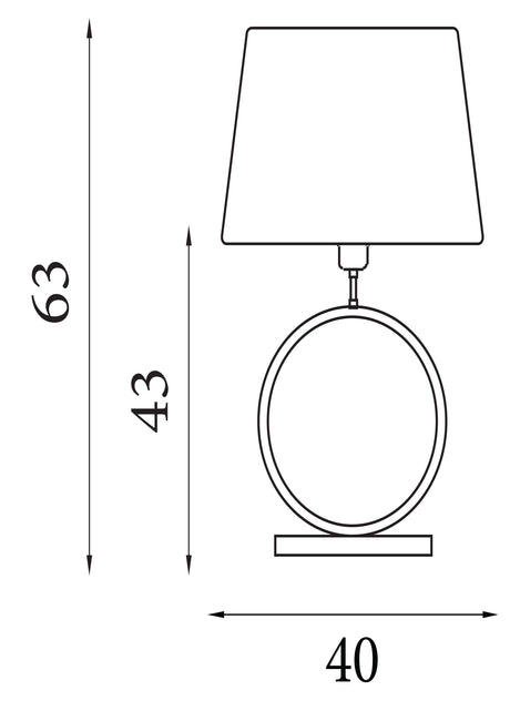Searchlight Electric Elegant Table Lamp - Bronze Metal With White Shade 93102WH