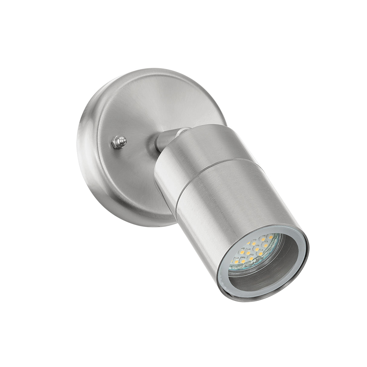 Eglo EU Stockholm 1 Stainless Steel & Glass Single Outdoor Wall Spotlight