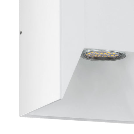 Eglo EU Morino LED Outdoor Wall Light White Aluminium Warm White 3000K, IP44
