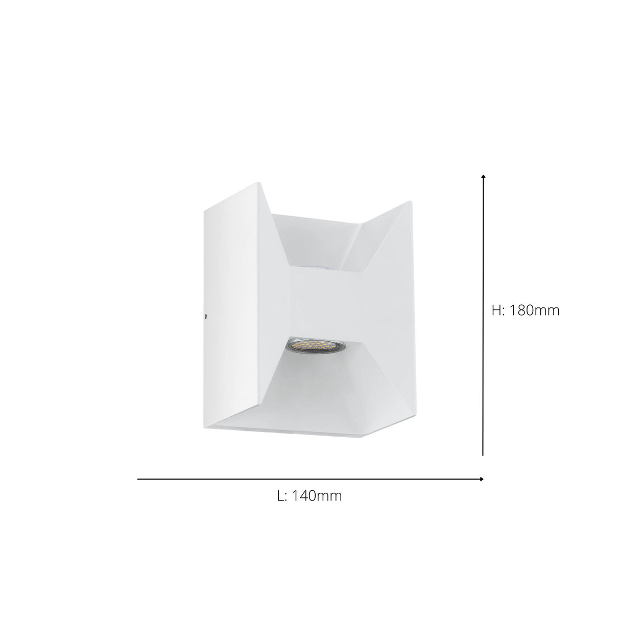 Eglo EU Morino LED Outdoor Wall Light White Aluminium Warm White 3000K, IP44