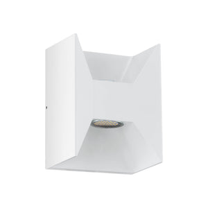 Eglo EU Morino LED Outdoor Wall Light White Aluminium Warm White 3000K, IP44