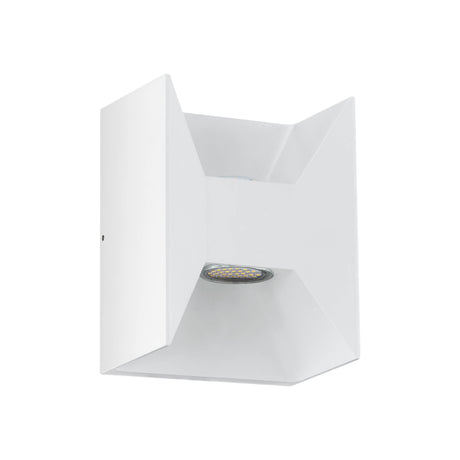 Eglo EU Morino LED Outdoor Wall Light White Aluminium Warm White 3000K, IP44