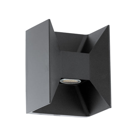 Eglo EU Morino Aluminium LED Modern Outdoor Wall Light, Anthractire