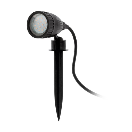 Eglo EU NEMA?1 Outdoor Ground Spike Light – Black Plastic, GU10 LED, Warm White, IP44 Garden Lighting