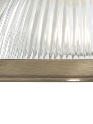 Searchlight Electric American Diner Wall Light - Antique Brass & Ribbed Glass 9341-1