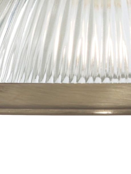 Searchlight Electric American Diner Wall Light - Antique Brass & Ribbed Glass 9341-1