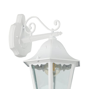 Eglo EU Navedo Exterior Aluminium White Outdoor Wall Down Light