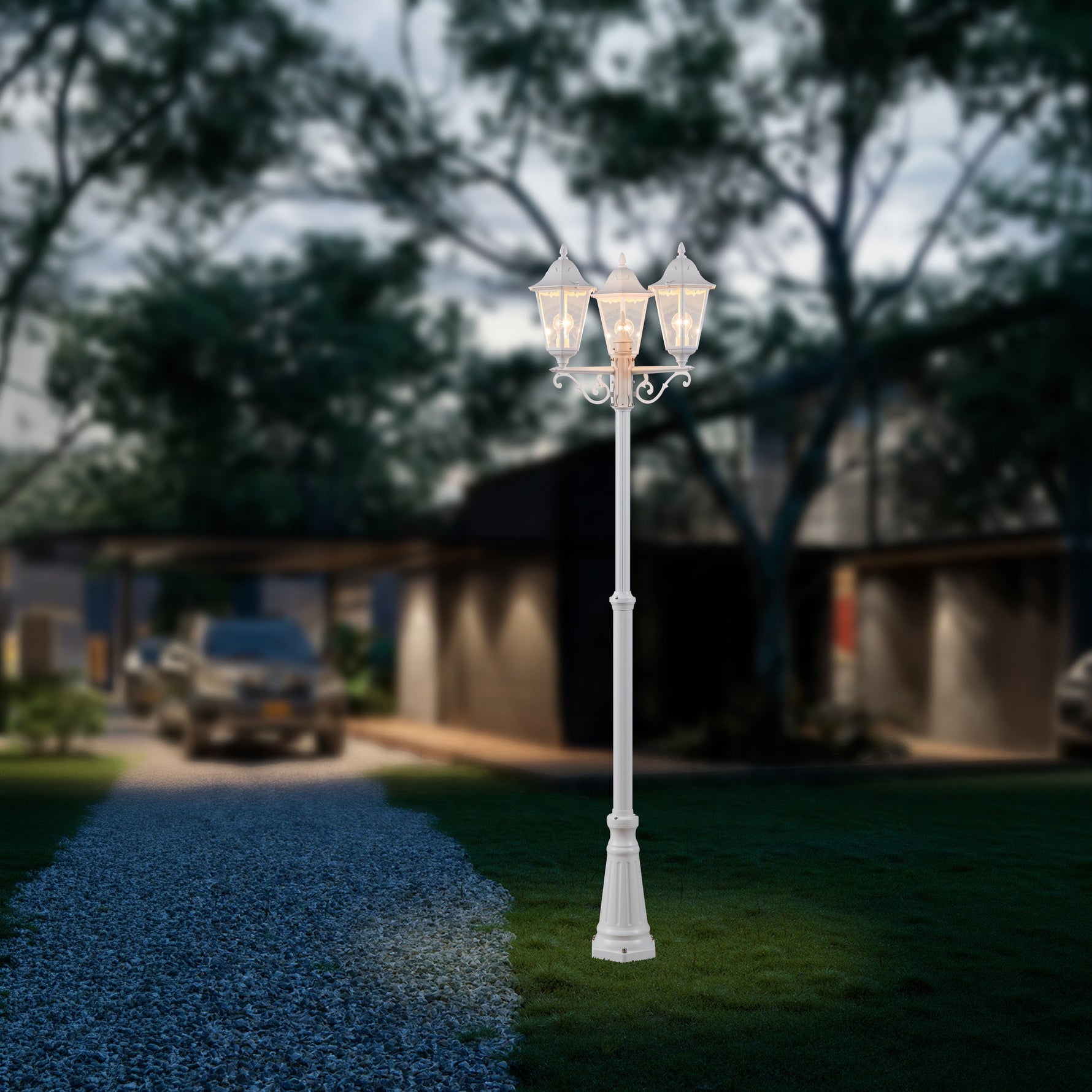 Eglo EU NAVEDO Outdoor Floor Lamp – Black Lantern?Style Garden Light, E27, IP44