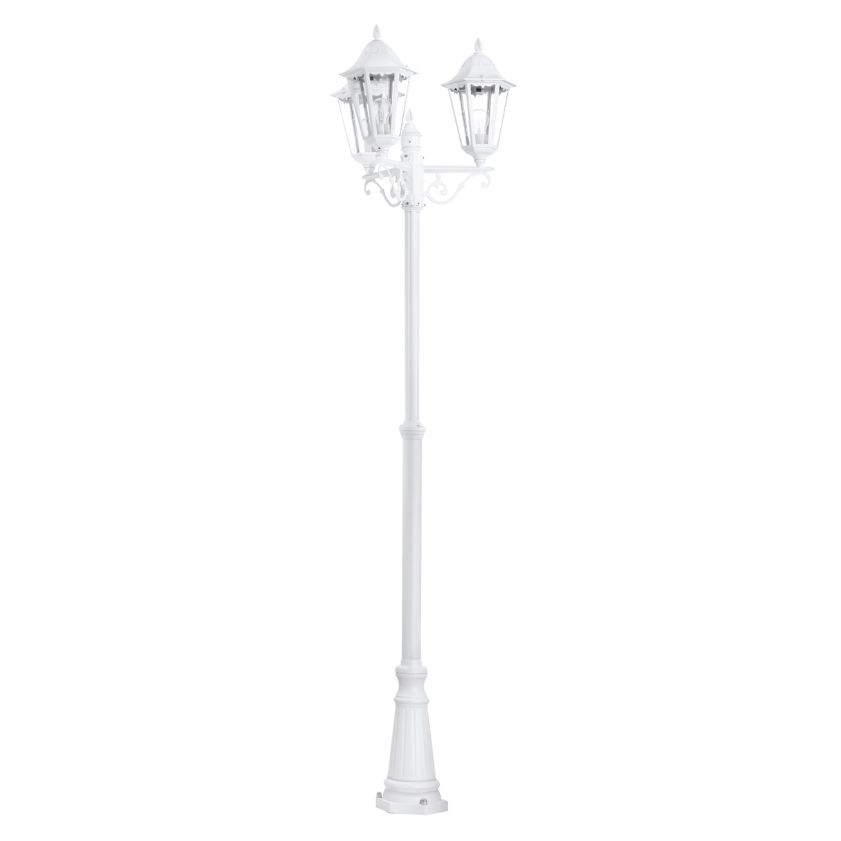 Eglo EU NAVEDO Outdoor Floor Lamp – White Lantern?Style Garden Light, E27, IP44