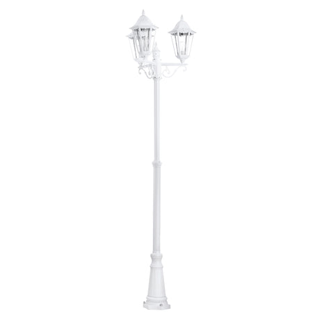 Eglo EU NAVEDO Outdoor Floor Lamp – White Lantern?Style Garden Light, E27, IP44