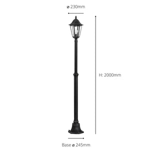 Eglo EU Navedo Exterior Floor Lamp black/silver