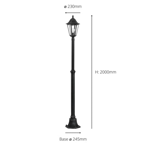 Eglo EU Navedo Exterior Floor Lamp black/silver