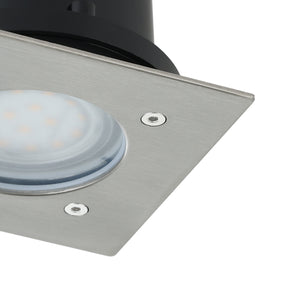 Eglo EU LAMEDO Recessed Ground Light – Stainless Steel, Integrated LED, Warm White, Heavy?Duty Outdoor In?Ground Lighting