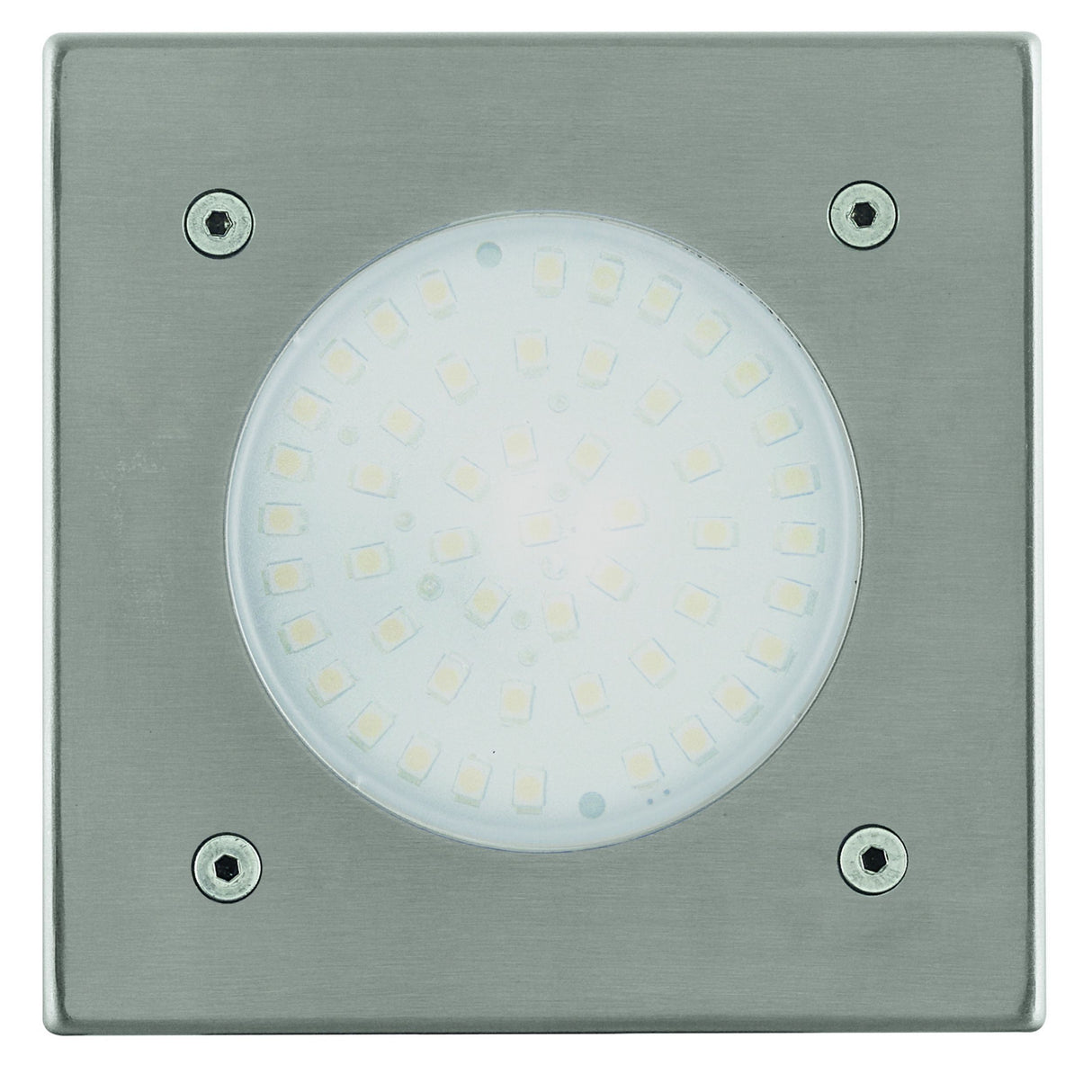 Eglo EU LAMEDO Recessed Ground Light – Stainless Steel, Integrated LED, Warm White, Heavy?Duty Outdoor In?Ground Lighting