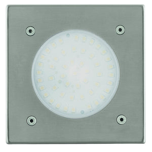Eglo EU LAMEDO Recessed Ground Light – Stainless Steel, Integrated LED, Warm White, Heavy?Duty Outdoor In?Ground Lighting