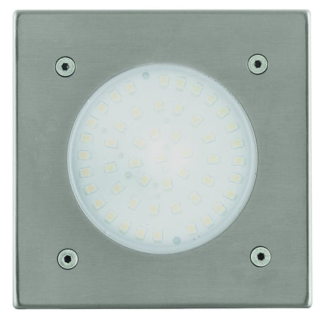 Eglo EU LAMEDO Recessed Ground Light – Stainless Steel, Integrated LED, Warm White, Heavy?Duty Outdoor In?Ground Lighting