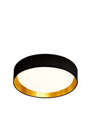 Gianna Flush - Black Fabric, Gold Inner & Acrylic Diffuser