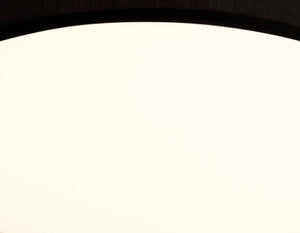 Searchlight Electric Gianna Flush - Black Fabric, Gold Inner & Acrylic Diffuser 9371-37BGO