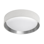 Searchlight Electric Gianna LED Flush -White Shade Silver Inner 9371-37WSI