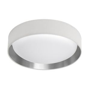 Searchlight Electric Gianna LED Flush -White Shade Silver Inner 9371-37WSI