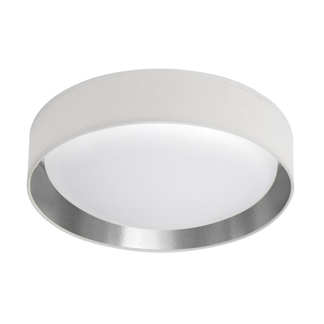 Searchlight Electric Gianna LED Flush -White Shade Silver Inner 9371-37WSI