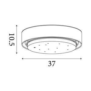 Searchlight Electric Gianna LED Flush -White Shade Silver Inner 9371-37WSI