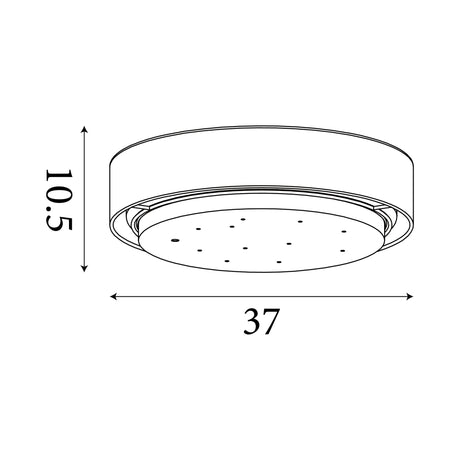 Searchlight Electric Gianna LED Flush -White Shade Silver Inner 9371-37WSI