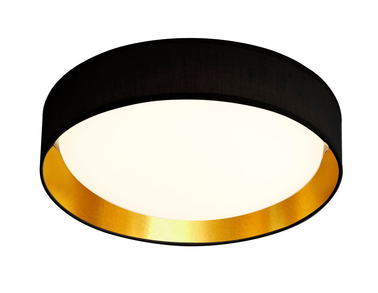 Gianna Flush - Black Fabric, Gold Inner & Acrylic Diffuser