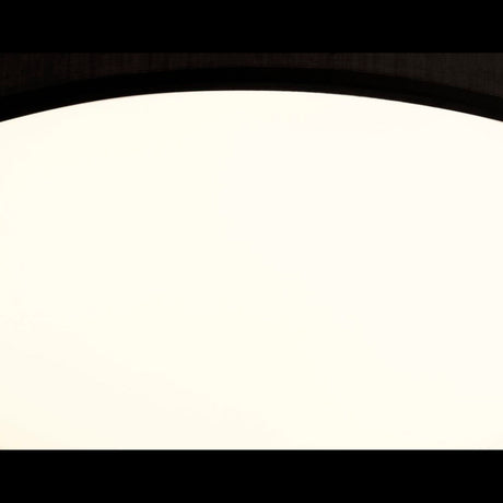Searchlight Electric Gianna Flush - Black Fabric, Gold Inner & Acrylic Diffuser 9371-50BGO