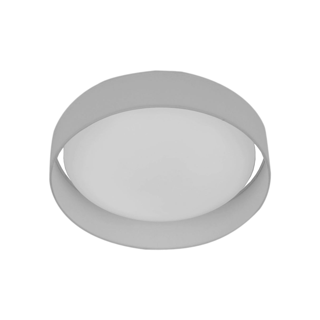Searchlight Electric Gianna LED Flush Ceiling Light - Acrylic, & Fabric Shade 9371-50WH