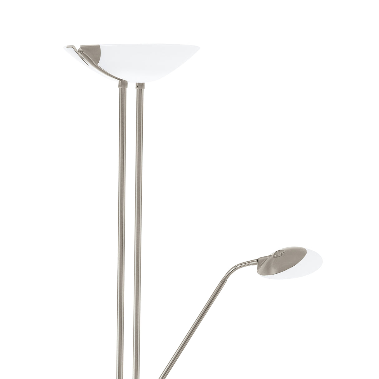 Eglo EU Baya LED Satin Nickel Steel LED Floor Lamp With Reading Light