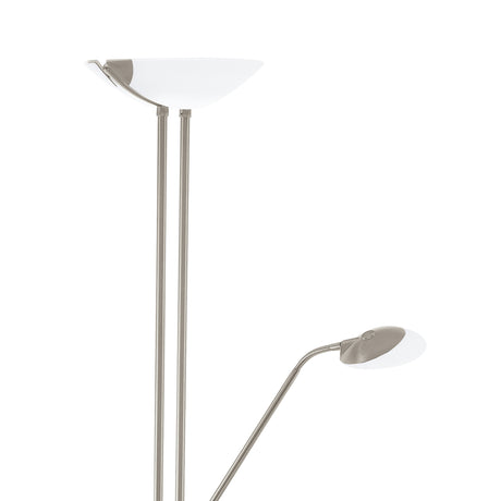 Eglo EU Baya LED Satin Nickel Steel LED Floor Lamp With Reading Light